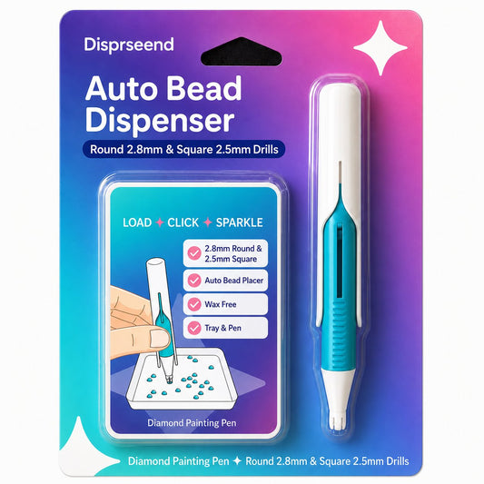 🔥 Last Day 45% OFF – 💎 Automatic Diamond Painting Bead Dispenser Pen & Tray Set