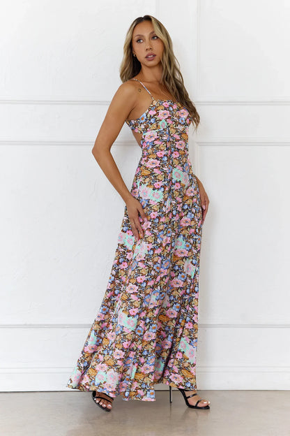 Palm Glow Maxi Dress Floral