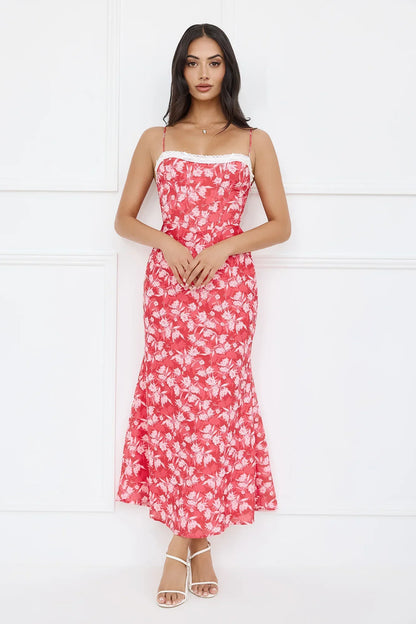 Recipe For Happiness Maxi Dress Red