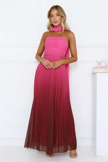 Rosie Reverie Strapless Maxi Dress Pink