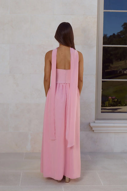Polished Perfection Strapless Maxi Dress Pink