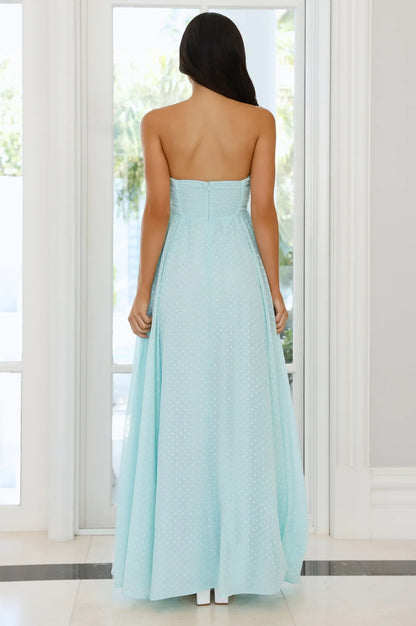 Secluded Grove Strapless Maxi Dress Mint