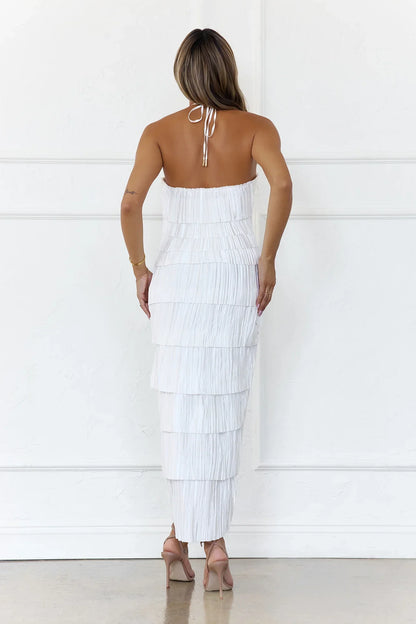 Seashell Ocean Midi Dress White
