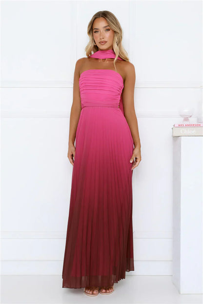 Rosie Reverie Strapless Maxi Dress Pink