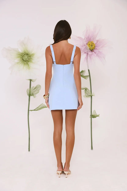 Secret Garden Blooms Mini Dress Blue