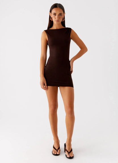 Radia Mini Dress - Chocolate