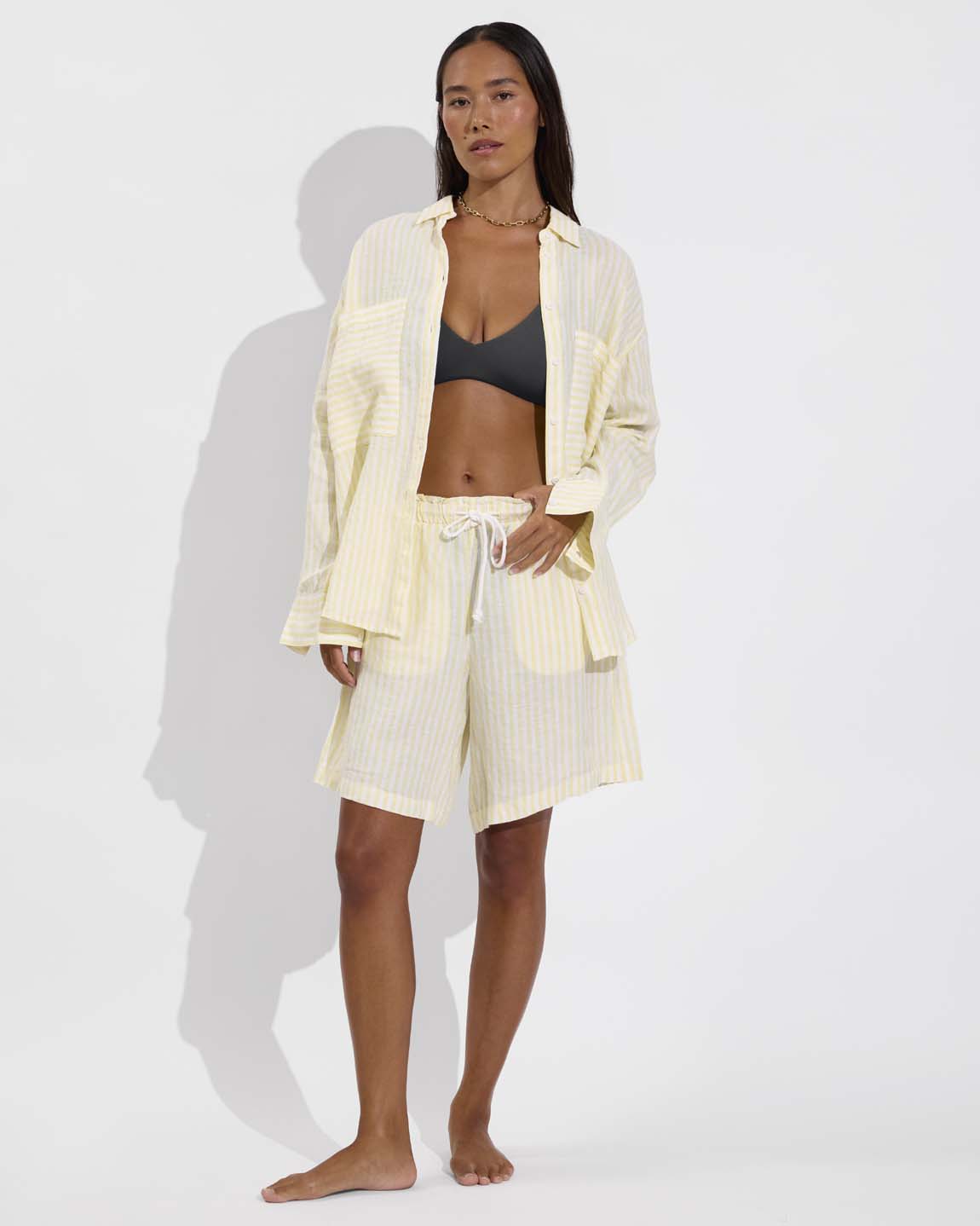 Getaway Short 9" - Bungalow Stripe: Melt / Coconut