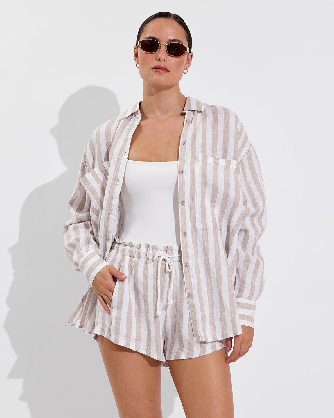 Getaway Short 2.5" - Beach Stripe: Beach / Coconut