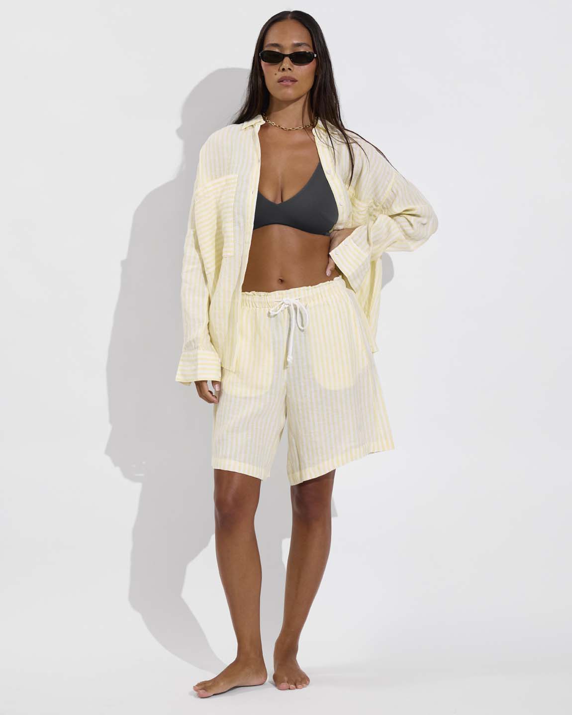 Getaway Short 9" - Bungalow Stripe: Melt / Coconut