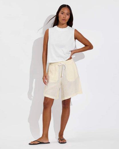 Getaway Short 9" - Bungalow Stripe: Melt / Coconut