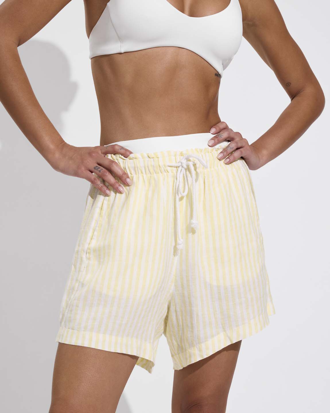 Getaway Short 5" - Bungalow Stripe: Melt / Coconut