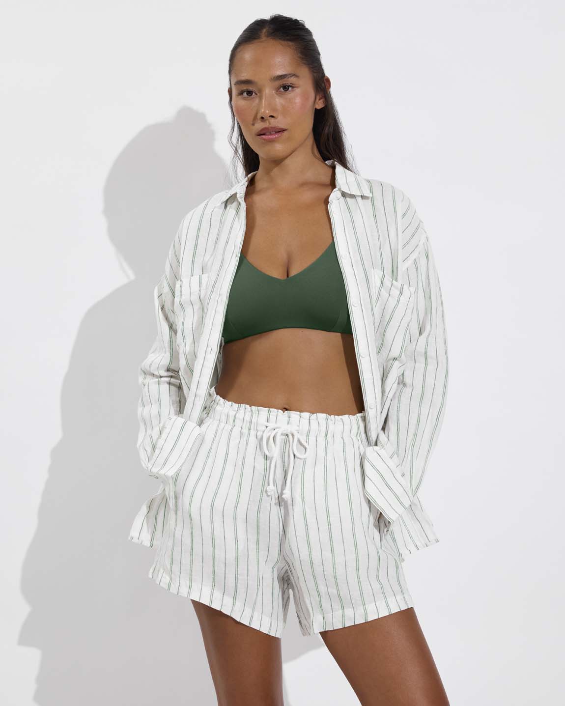 Getaway Short 5" - Sandbar Stripe: Coconut / Tropics