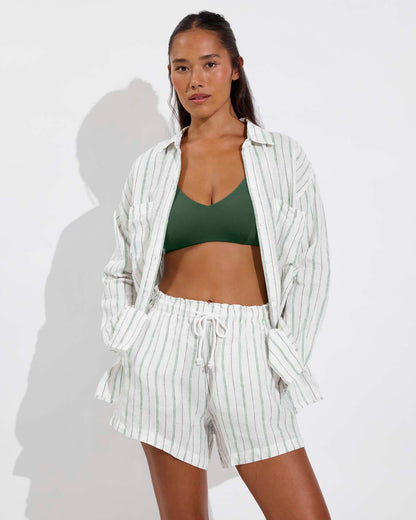 Getaway Short 5" - Sandbar Stripe: Coconut / Tropics