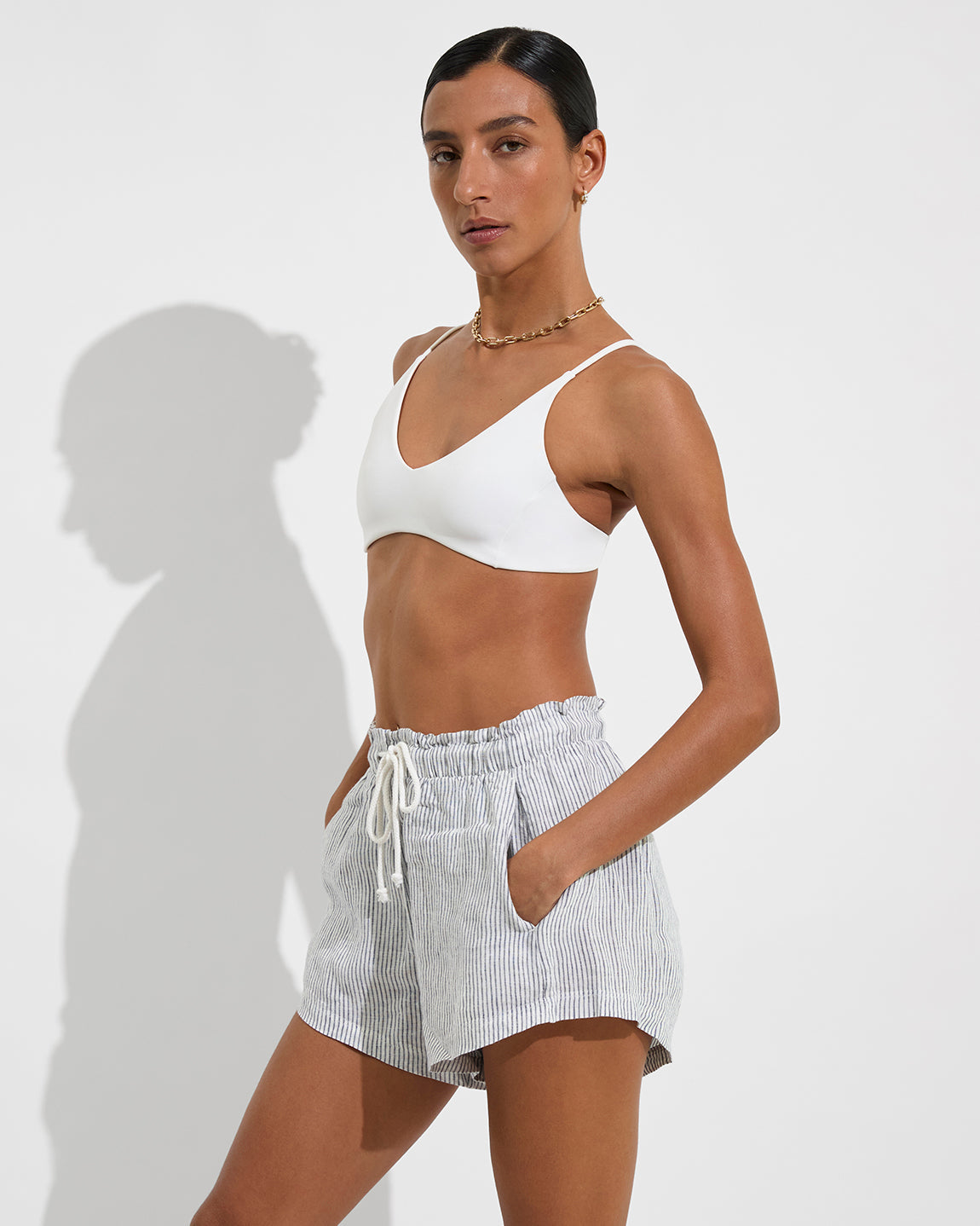 Getaway Short 2.5" - Coastal Stripe: Varsity / Coconut