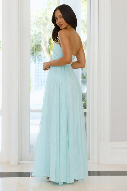 Secluded Grove Strapless Maxi Dress Mint