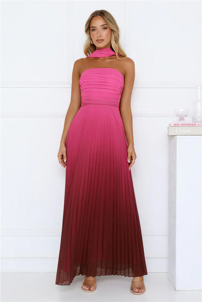 Rosie Reverie Strapless Maxi Dress Pink