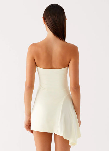 Sana Strapless Mini Dress - Yellow