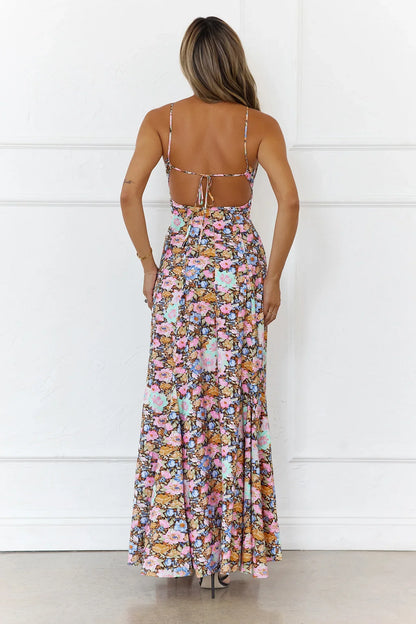Palm Glow Maxi Dress Floral