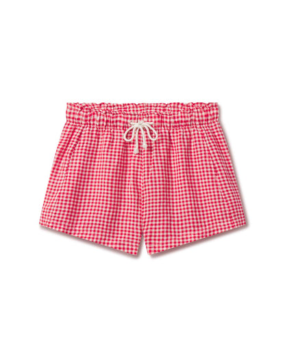 Getaway Short 5" - Gingham: Sweet Chili Heat / Coconut