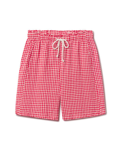 Getaway Short 9" - Gingham: Sweet Chili Heat / Coconut