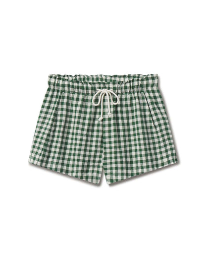 Getaway Short 5" - Gingham: Tropics / Coconut
