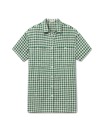 Getaway Mini Dress - Gingham: Tropics / Coconut